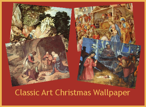 classic art Christmas wallpaper collection